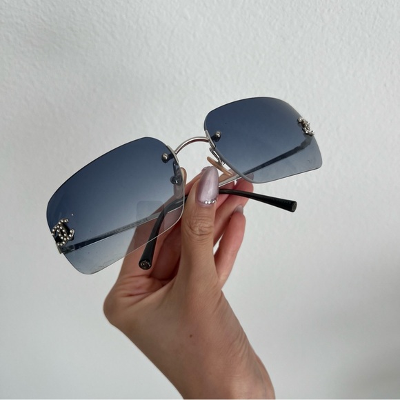 Vintage Chanel 4017-D Sunglasses – Rhinestone Sunglasses - Picture 1 of 10
